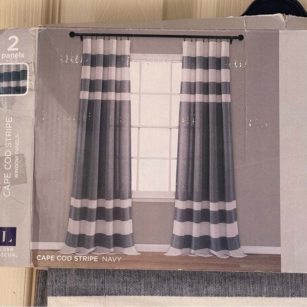 Cape Cod Striped Panels 40” x 84”